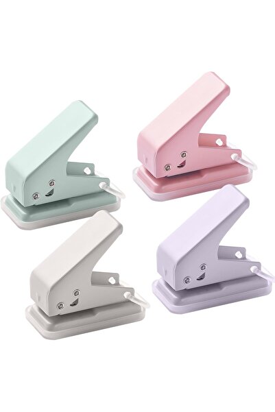 Generic 4 Pack Mini Single Hole Punch, 6mm 1/4 Inch Circle Holes 10 Sheet Pun...