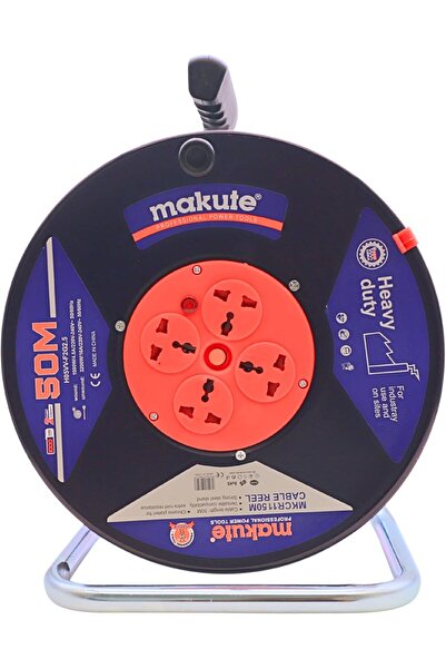 MAKUTE MKCR1150M Cable Reel 50M, 220-240V Heavy Duty