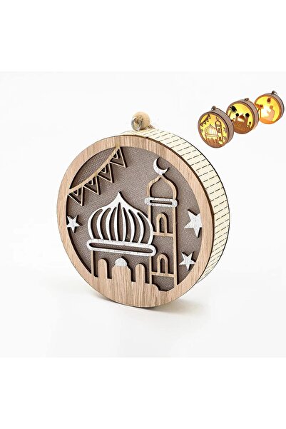 Generic مصباح زينة رمضان للتعليق على الباب، مصباح رمضان مبارك يدوي الصنع على ...