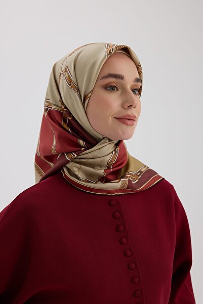 İpekhan Sura Silk Scarf 53007 Claret Red