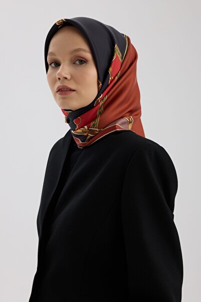 İpekhan Sura Silk Scarf 53007 Red Black