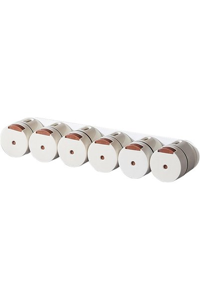 Generic 6 Pack Magnetic Spice Jars Set, Wall Mounted Spice Organizer with Adj...