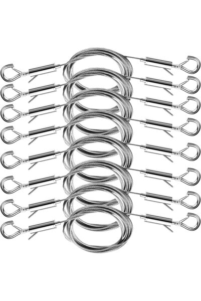 Generic طقم أسلاك تعليق الصور القابلة للتعديل مكون من 8 قطع، حبل من الفولاذ ا...