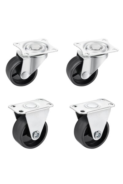 Generic 2-Piece Rigid and 2-Piece Swivel Caster Wheel Set - 50mm - 50kg Each ...