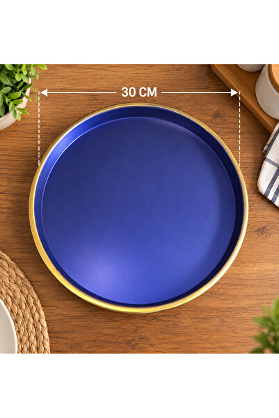Arsimo 30 cm Metal Tepsi | Gold | Siyah | Lacivert | Krom | Kahvaltı Ve Sunum...