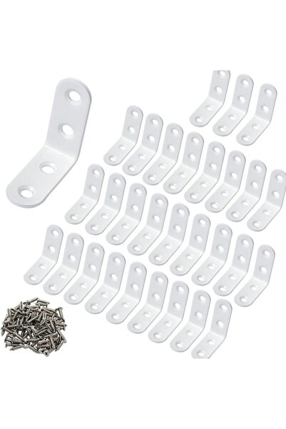 Generic 30PCS 50mm Bracket Corner Brace, Stainless Steel Corner Bracket, L Br...