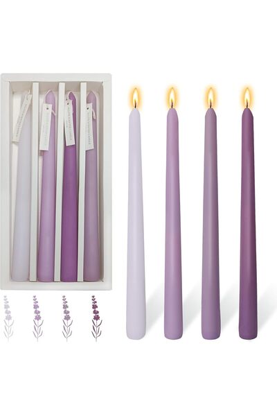 Generic 4PCS Tapered Candle, 10 Inch Unscented Candle Sticks, Long Tall Taper...