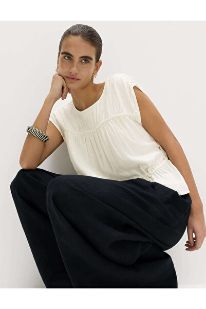 Marks & Spencer Keten Karışımlı Bluz