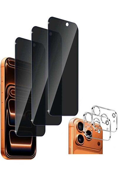 Generic [5-Pack], Privacy Full Coverage Screen Protector for iPhone 17 Pro,Ca...