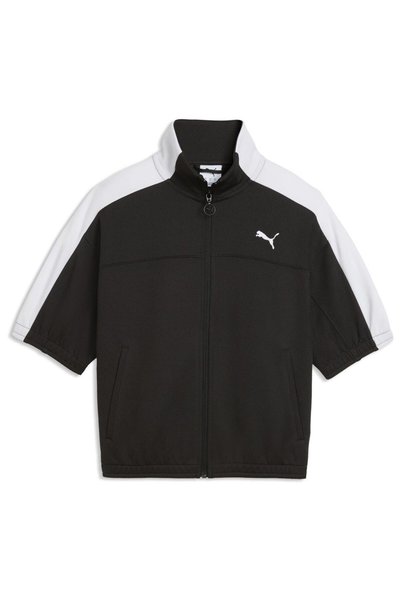 Puma T7 Κοντομάνικο Αθλητικό Μπουφάν με Φερμουάρ Πλήρους Μήκους S