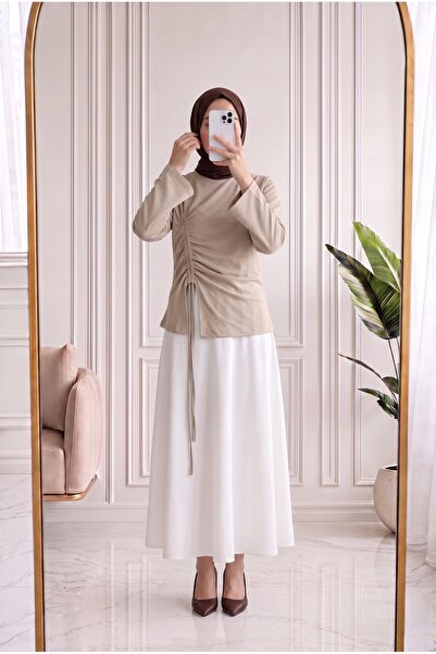 Holehola بلوزة أرمينا بأكمام واسعة ورباطات-SS13231 ستون