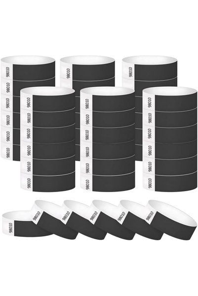 Generic أساور ورقية من التايفك للفعاليات، 19 مم × 250 مم (برتقالي، 1000 قطعة)