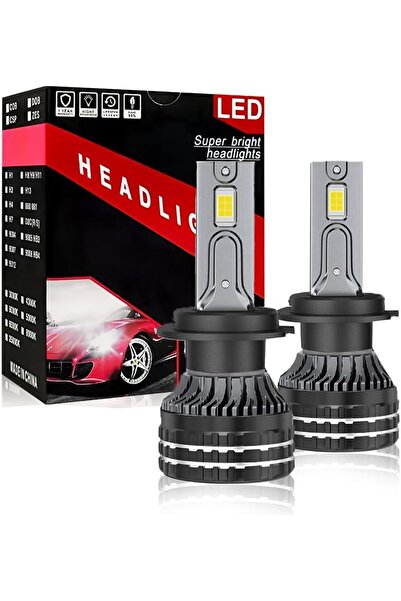 Generic مصباح أمامي LED H7، 25000 لومن، ضوء أبيض بارد 6000 كلفن، فائق السطوع،...