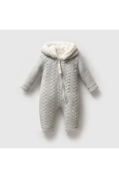 STRAWBABY Nipperland Unisex 3-6-9-12 Months Zippered Knitwear Welsoft Lined J...