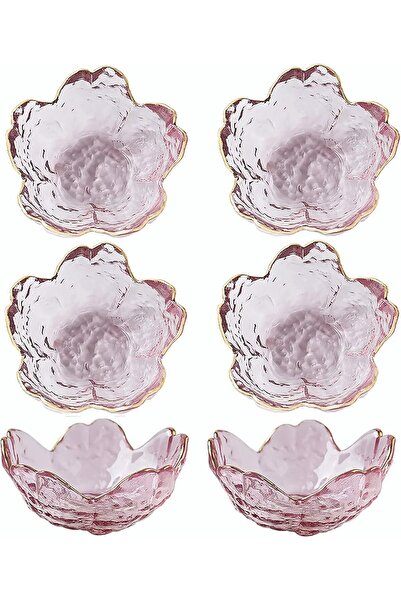 Generic Cherry Blossom Glass Dish Petals Shape Mini Cute Crystal Dessert Bowl...
