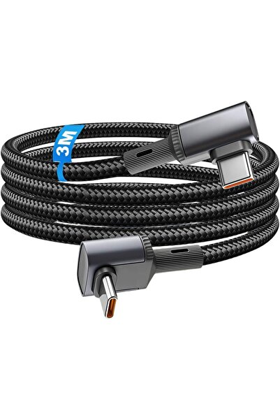 Generic فيريلوكس ®   كابل USB-C إلى USB-C بزاوية 90 درجة، 3 أمتار/10 أقدام، ش...