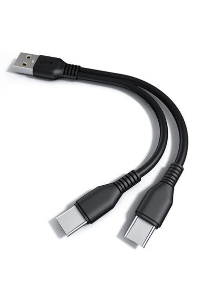 Generic كابل USB A إلى منفذين Type C 2 في 1 للشحن السريع للهواتف المحمولة مع ...