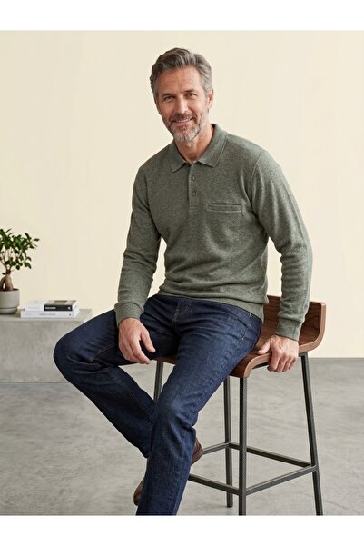 BER ŞA TRİKO PENYE Polo Collar Thessaloniki Sweater