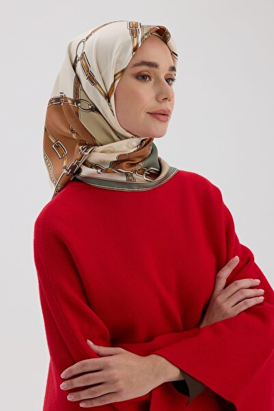 İpekhan Sura Silk Scarf 53007 Beige Khaki