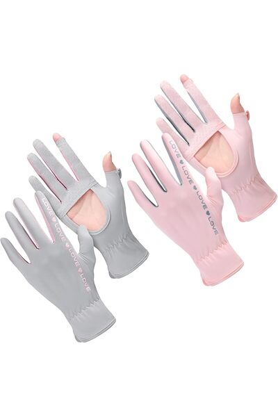 Generic 2 Pairs Sun Gloves for Women UV Protection Summer Driving Gloves Full...