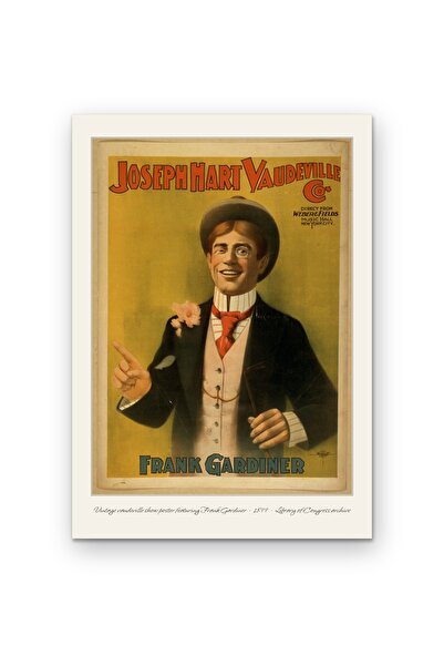 OEM Afiș cartonat 250g A4 Spectacol Vaudeville Vintage Frank Gardiner