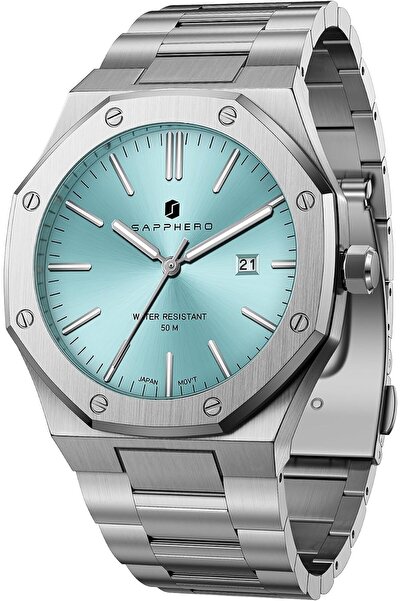 Generic BY Watch for Men Octagonal Stainless Steel 50M Waterproof Luxury Wris...