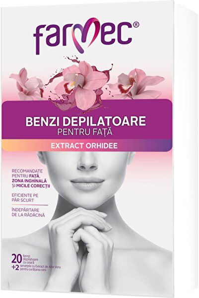 OEM Benzi depilatoare cu orhidee pentru față, 22 buc