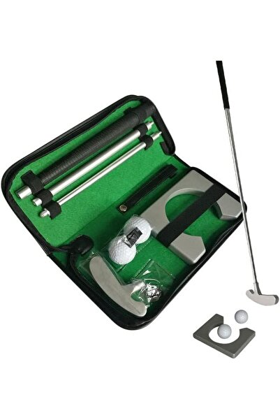 Generic Portable Putting Set With Putter, 2 Balls, Cup for Travel Indoor Prac...