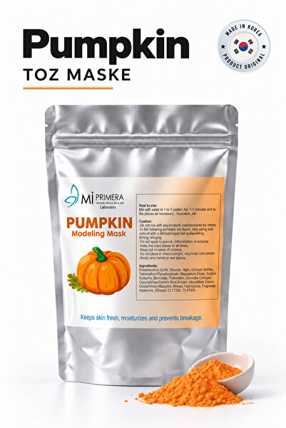 Mİ PRİMERA Balkabağı Soyulabilir Kore Toz Yüz Maskesi 1 kg ( 30 Kullanım )