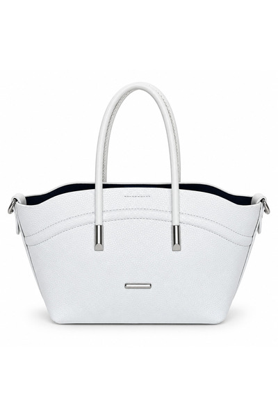 Nura Collection White Women's Hand and Shoulder Bag