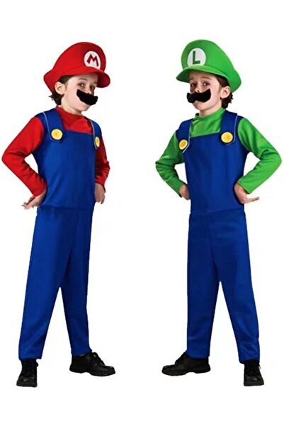 Generic Super Brothers Costume for Children Halloween Cosplay Costume Boys Ca...