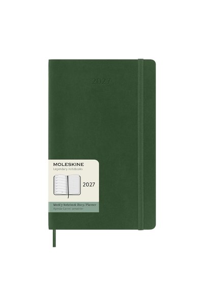 Moleskine 2027 12 Ay Haftalık Ajanda L Boy 13X21 Cm. Yumuşak Kapak Mersin Yeşili