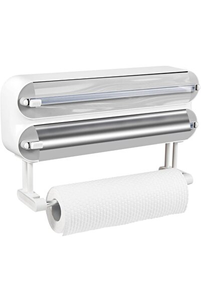 Generic Foil Plastic Wrap Dispenser with Slide Cutter, Reusable Aluminum Tin ...