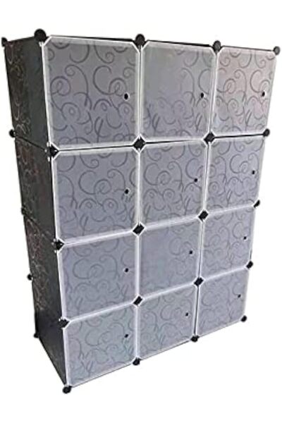 Generic 12 Storage Cube Organizer Wardrobe Modular Closet Plastic Cabinet, Cu...