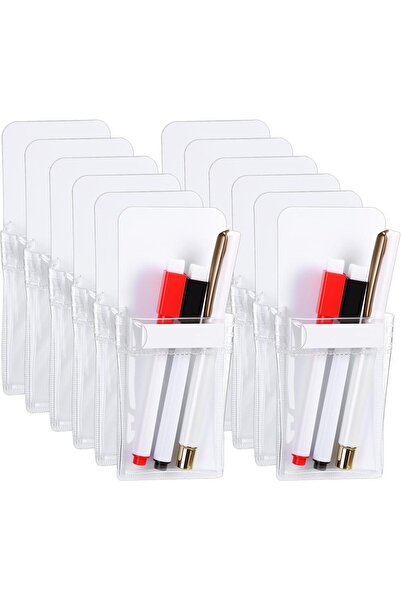 Generic Magnetic Dry Erase Marker Holder, 6 Pcs Clear Magnetic Pen Holders Fo...