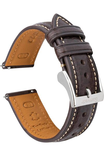 Generic Quick Release Italian Leather Watch Band - Tuscany Vegetable-Tanned T...