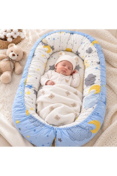 Pure Boutique Baby nest bebe cuib pentru nou nascut model stelute si norisori...