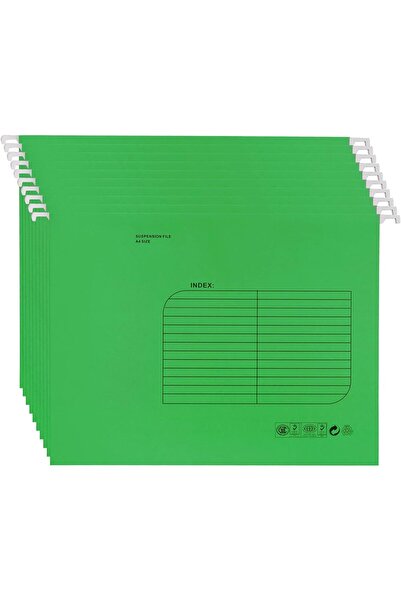 Generic A4 Hanging File Folder (Green,Pack of 25) Suspension Files Adjustable...