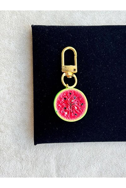 PEONY peonyofficiall Karpuz Charm Altın Kaplama Watermelon Cüzdan Süsü Meyve ...