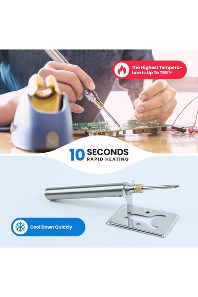 Generic طقم مكواة لحام لاسلكية، قلم لحام قابل لإعادة الشحن عبر USB، مكواة لحا...