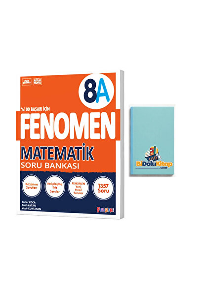 Fenomen Yayıncılık 8 Matematik A Soru Bankası (DEFTER HEDİYE)