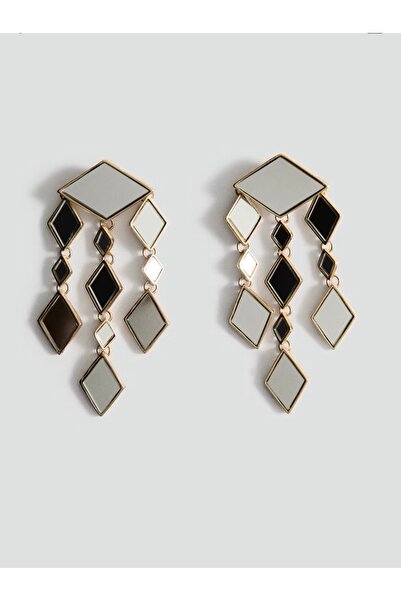 Vi store Çelik Kristal Şelale Küpe