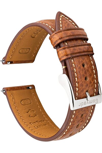 Generic Quick Release Italian Leather Watch Band - Tuscany Vegetable-Tanned T...
