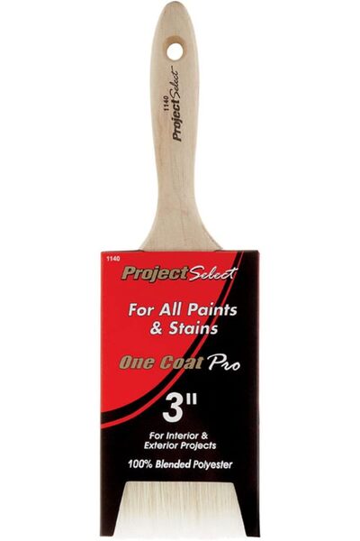 Generic Project Select Polyester Varnish and Wall Brush, 3 inch, Chiseled Tri...