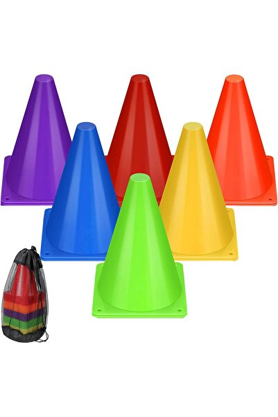 Generic 12 Pack 7 Inch Soccer Cones, Cones Sports Training Agility Field Mark...