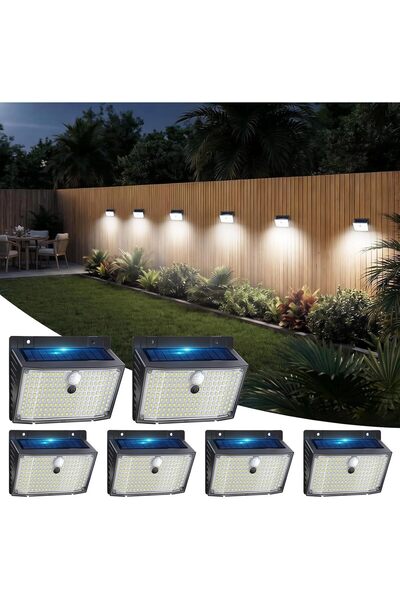Generic أضواء شمسية خارجية 168 مصباح LED - أضواء حديقة - 6 قطع
