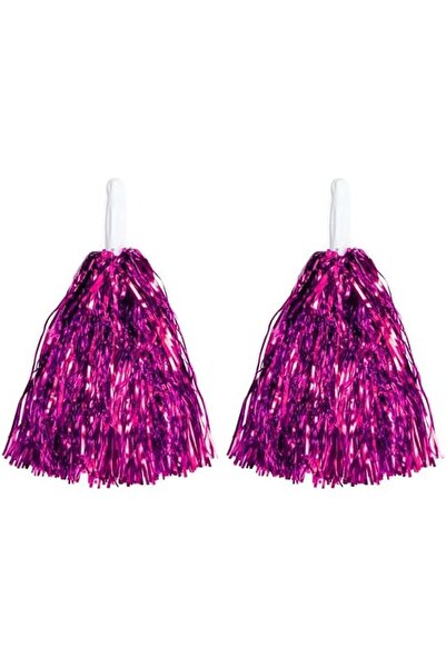 Generic Metallic Foil Plastic Cheerleading Pom Poms with Baton Handle for Sta...