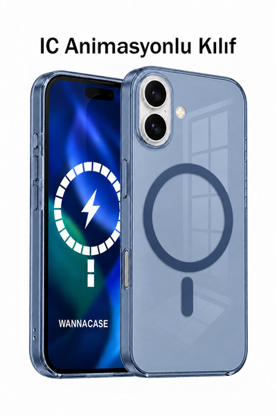 WANNACASE iPhone 16 (Ic) Animated Magsafe Supported Transparent Hard Mica Sli...