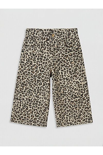 LC Waikiki Pantaloni scurți pentru fete cu imprimeu leopard