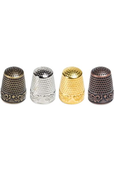 Generic 4 Pcs Sewing Thimbles, Metal Sewing Thimbles Finger Protector DIY Sew...
